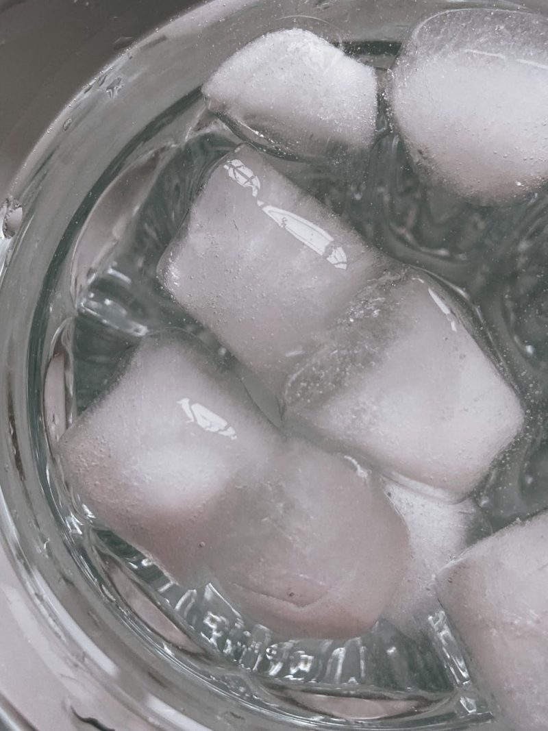 ice cubes on water